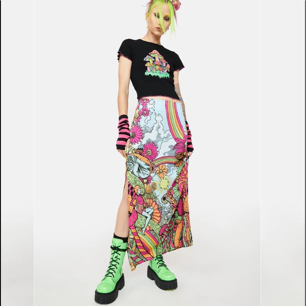 DollsKill Current Mushroom Fairy maxi Skirt